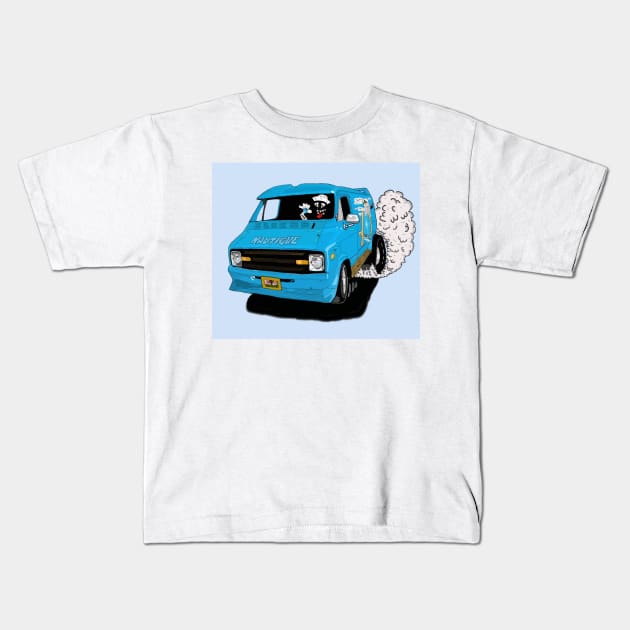 Custom Van Kids T-Shirt by curtskartoons